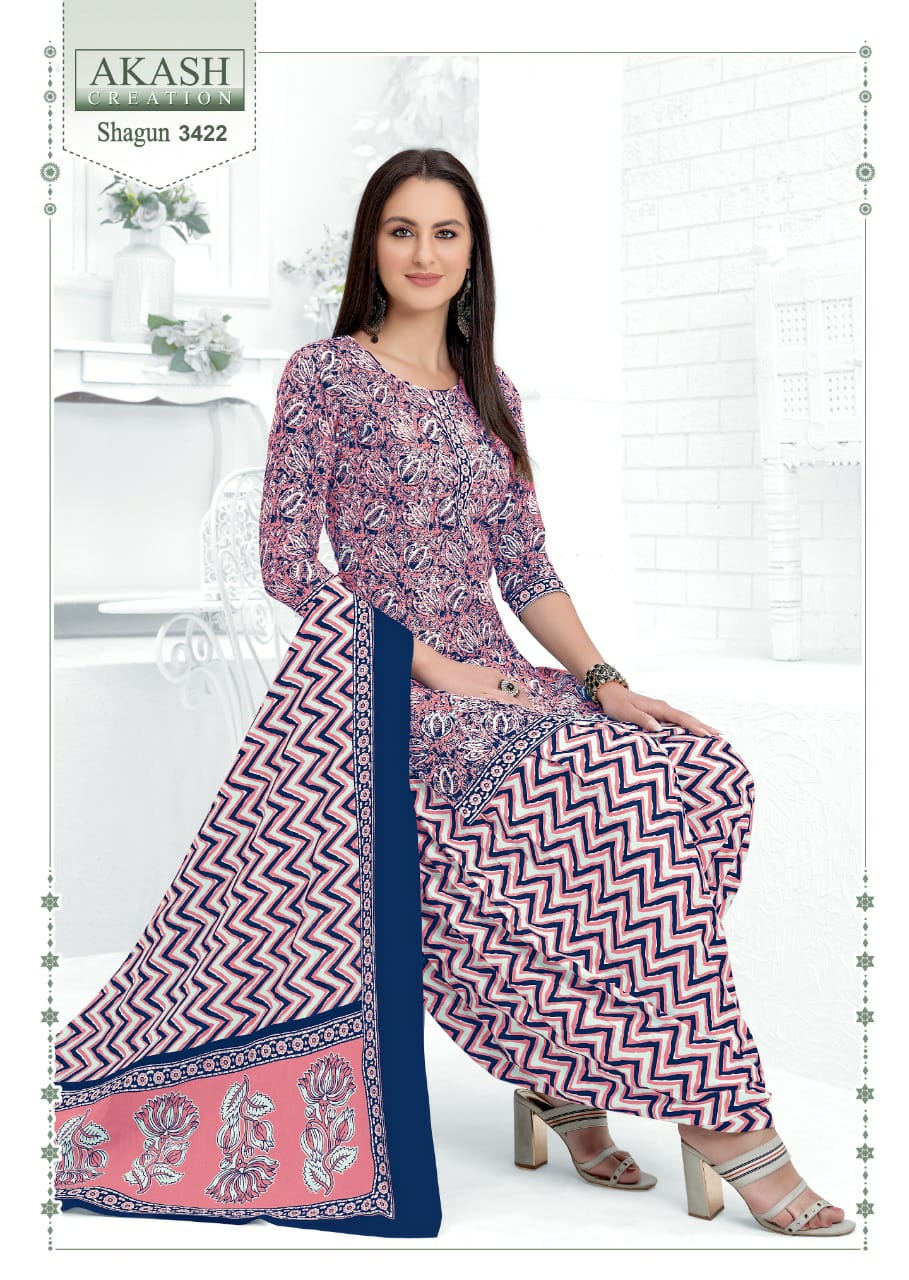 Akash Shagun 34 Cotton Casual Daily Wear Cotton Dress Material Collection
